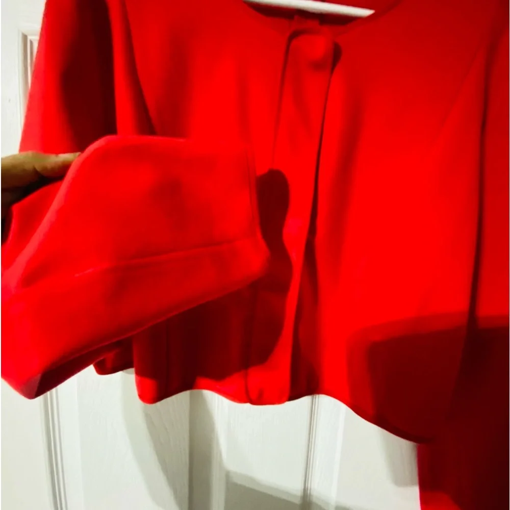 Narcisco Rodriguez Design Nation Red Crop Jacket Size XL - NWOT - Picture 5 of 12